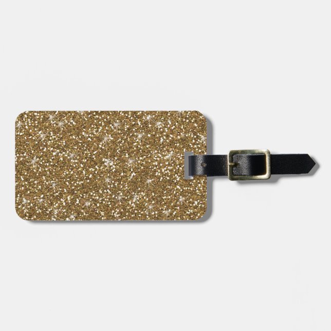 Utskrivavet guld- glitter bagagebricka (Horisontell Framsida)