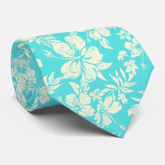 Utskrivavet hibiskusPareau hawaianskt blom- Slips (Rullad)