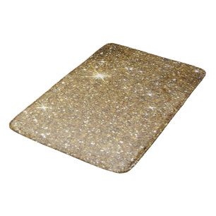 Utskrivavet lyxigt guld- glitter - avbilda badrumsmatta