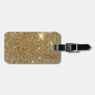 Utskrivavet lyxigt guld- glitter - avbilda bagagebricka