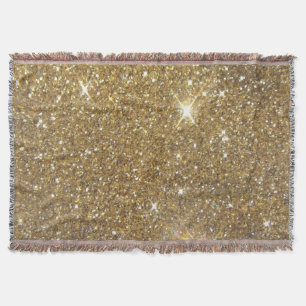 Utskrivavet lyxigt guld- glitter - avbilda mysfilt