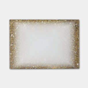 Utskrivavet lyxigt guld- glitter - avbilda post-it block