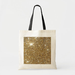 Utskrivavet lyxigt guld- glitter - avbilda tygkasse