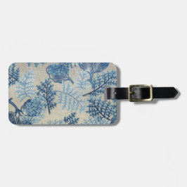 utskrivavet vintagebomullstyg bagagebricka