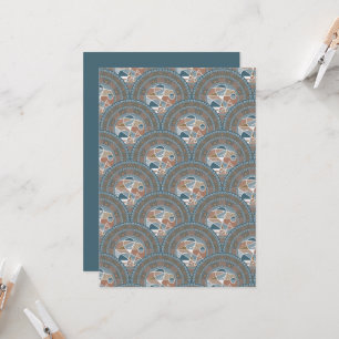 Utskrivbar Abstrakt accent Mandala Art Deco Scallo Inbjudningar