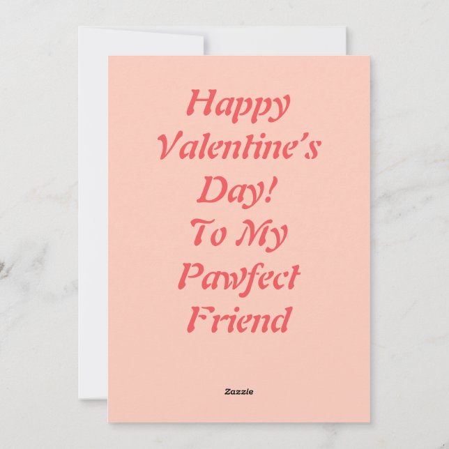 Utskrivbar anpassningsbar retro valentine puppy julkort (Baksida)