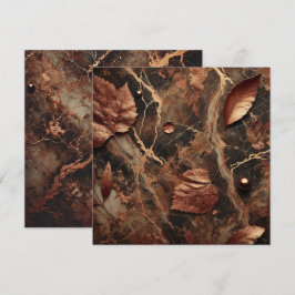 Utskrivbar automatisk marble Earthy Brown-skräp Inbjudningar