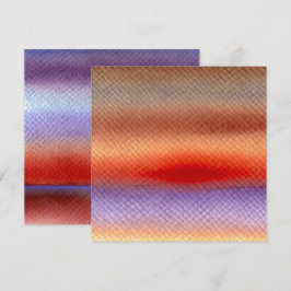 Utskrivbar automatisk vattenfärgssolnedgång inbjudningar