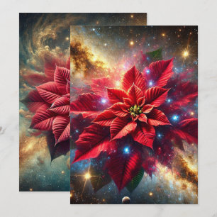 Utskrivbar Blommigt av Celestial Poinsettia Scrapb Inbjudningar