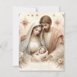 Utskrivbar Blommigt Vattenfärg Baby Jesus Cardstoc Inbjudningar