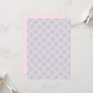 Utskrivbar Cute Pastel Kawaii Bunny Art Deco Fläkt Inbjudningar