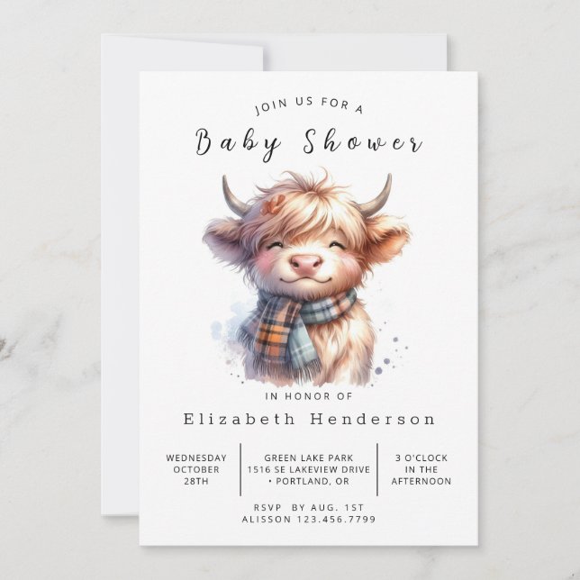 Utskrivbar enkel babystövel för servergrupp inbjudningar (Framsida)