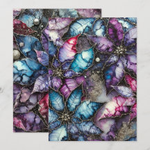 Utskrivbar färgfull Galaxy Alcohol Bläck Poinsetti