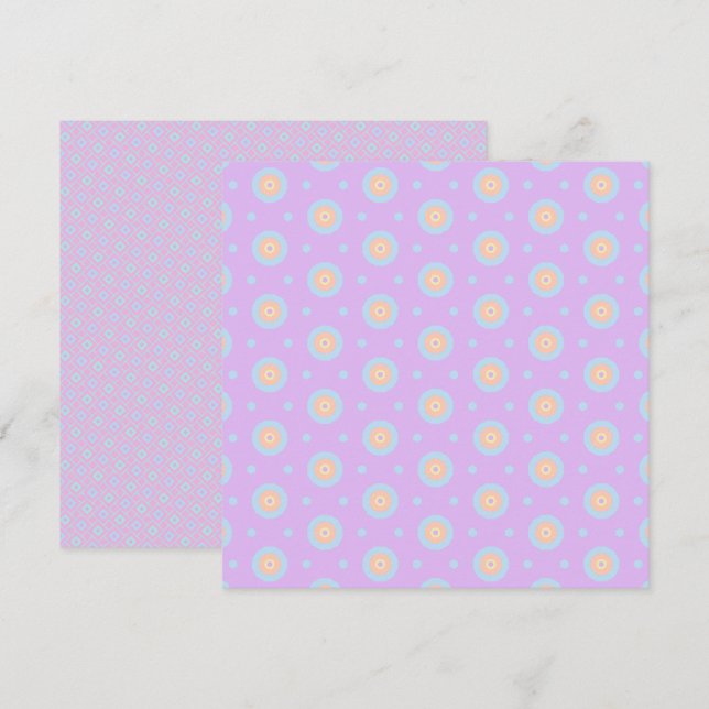 Utskrivbar geometrisk Pastel Rainbow Mönster Pappe Inbjudningar (Fram/baksida)