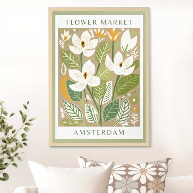 Utskrivbar grönt Flower Market Poster (Floral Elegance Redefined: Explore our Exclusive Flower Market Prints & Printables)