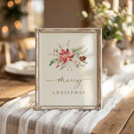 Utskrivbar julväggskonst Elegant Boho Grönska Poster