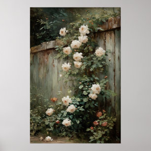 Utskrivbar knippe rosor väggkonst, Antik vår Poster