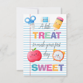 Utskrivbar Märkre för back to school Tack Kort