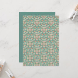 Utskrivbar Retro Sage & Sand Ornate Mandala Scallo Inbjudningar