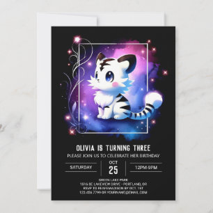 Utskrivbar Roligt Tiger Birthday Inbjudningar