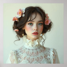 Utskrivbar, vacker flicka White avslappnad-klännin