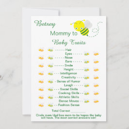 Utskrivbara Baby Shower-spel Baby-egenskaper Kort