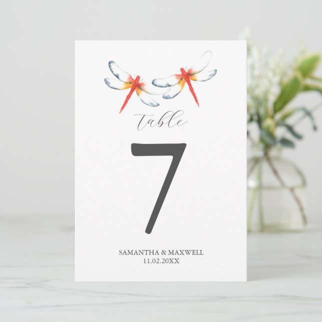 Utskrivbara Bordsnummer för målbröllop (Stående Fram)