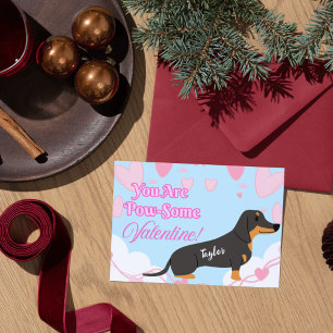 Utskrivbara Dachshund Alla hjärtans dag-kort - Anp Julkort