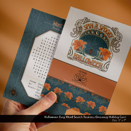 Utskrivbara Halloween Easy Ord Search Business Julkort
