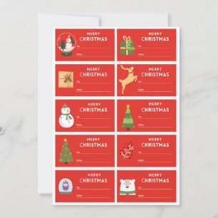 Utskrivbara Juletiketter Inbjudningar