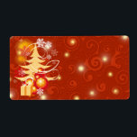 Utskrivbara Julklapp-presentetiketter Fraktsedel<br><div class="desc">Scenen Red & Guld Julafton med en Julgran-baubollar i presenter och julafton startar,  som finns på en rad matchande produkter från vår butik. Finns även som affärsföretag: christmas party namn-märken och företagsgåvor. sgb01</div>