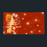 Utskrivbara Julklapp-presentetiketter Fraktsedel<br><div class="desc">Scenen Red & Guld Julafton med en Julgran-baubollar i presenter och julafton startar,  som finns på en rad matchande produkter från vår butik. Finns även som affärsföretag: christmas party namn-märken och företagsgåvor. sgb01</div>