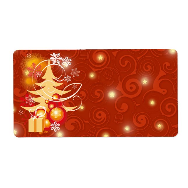 Utskrivbara Julklapp-presentetiketter Fraktsedel (Framsidan)