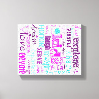 Utskrivbara klipp på arbetsytan för barn canvastryck