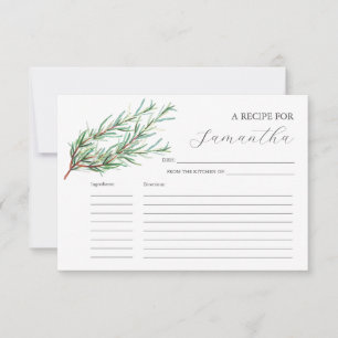 Utskrivbara mottagarkort för vattenfärg Rosemary Inbjudningar