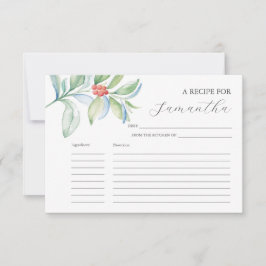 Utskrivbara mottagarkort Vattenfärgad jul Inbjudningar