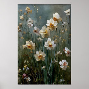 Utskrivbara Narcisser Väggkonst, Antik Vår Poster