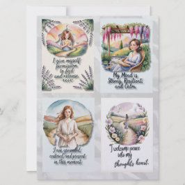 Utskrivbara positiva bekräftelsekort och Insta-off Julkort