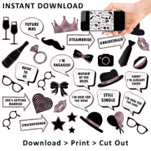 Utskrivbara proppar i Ro Guld Möhippa Roligt Party