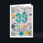 Utskrivbart 39:e födelsedagskort | Snabbhämtning Inbjudan<br><div class="desc">Den här roligten är 39:e födelsedagskortet Doodle Stil som är perfektens födelsedag för den legend i ditt liv som vrider 39! Skriv enkelt ut den här högerna på hemdatorn. Det här köpet är till för en omedelbar digital nedladdning, ingen fysisk produkt skickas till dig. Gången har hämtats och du kan...</div>