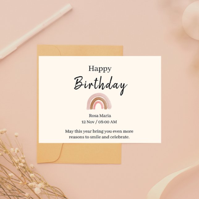 Utskrivbart Grattis på födelsedagen-kort Julkort (Printable Happy Birthday Card)