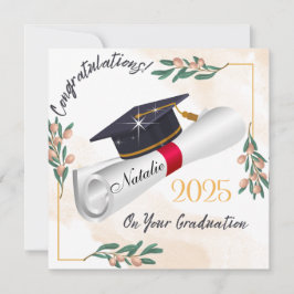 utskrivbart gratulerart gradkort, Personlig Gradua Julkort