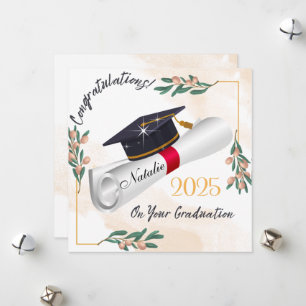 utskrivbart gratulerart gradkort, Personlig Gradua Julkort