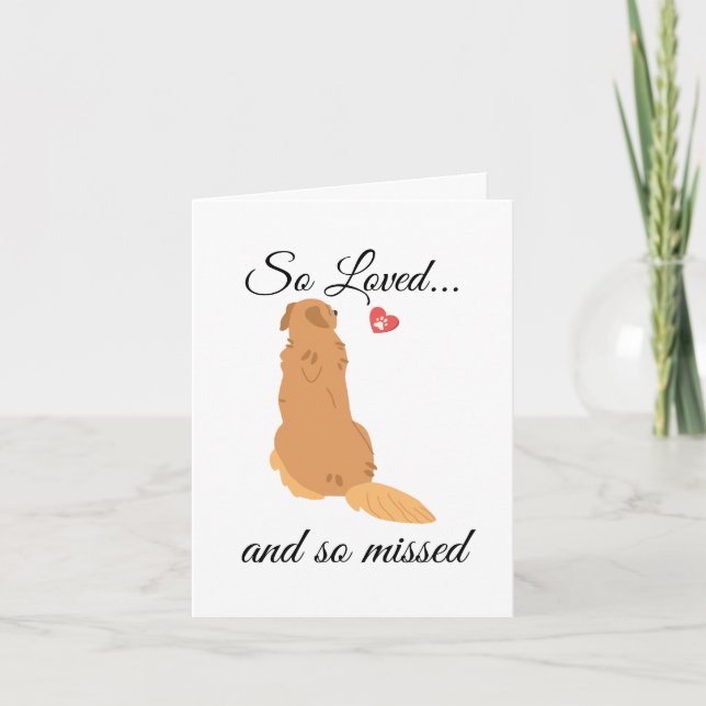 Utskrivbart Hund Sympathy Card - omedelbar nedladd Inbjudan (Framsida)