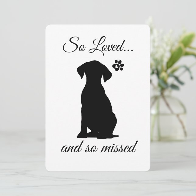 Utskrivbart Hund Sympathy Card - omedelbar nedladd Inbjudningar (Stående Fram)