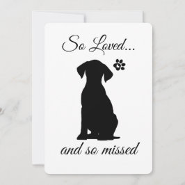 Utskrivbart Hund Sympathy Card - omedelbar nedladd Inbjudningar