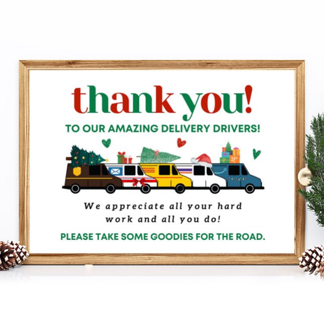 Utskrivbart jul tecken för tacksamhet till leveran poster (Printable Instant Download or Shipped To Your Home)