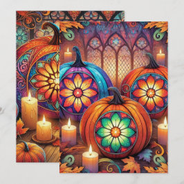 Utskrivbart kristet glasaktigt glass Halloween Inbjudningar