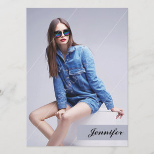 Utskrivbart MOdeling Comp Card Inbjudningar