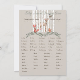 Utskrivbart spel! För skogskapare babyskor Inbjudningar